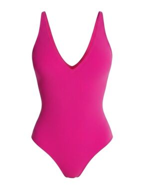 TA3 Pink Plungey One Piece Swimsuit Shapewear